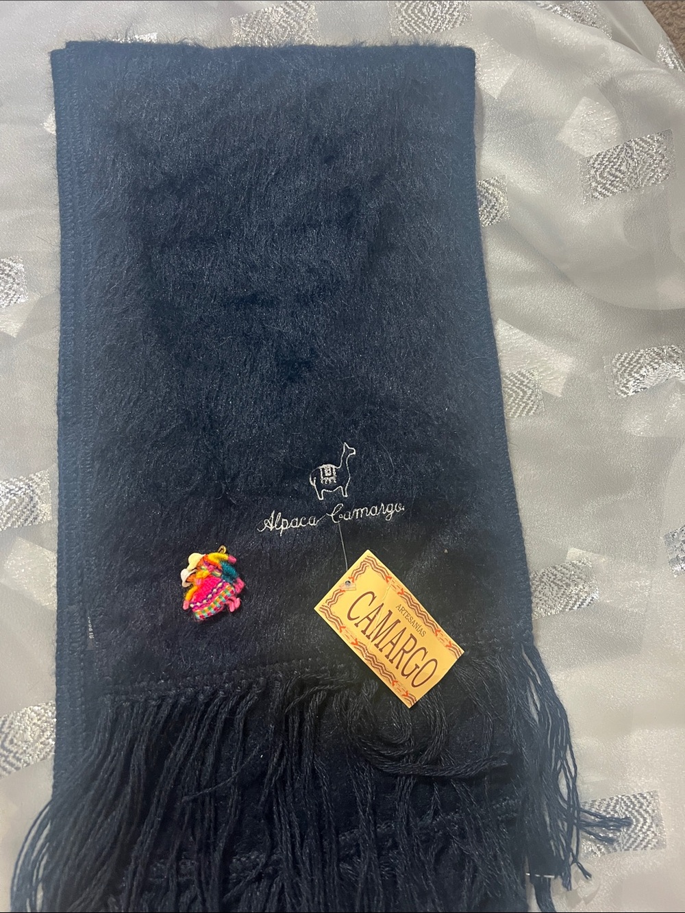 Alpaca Camargo Royal Blue Scarf